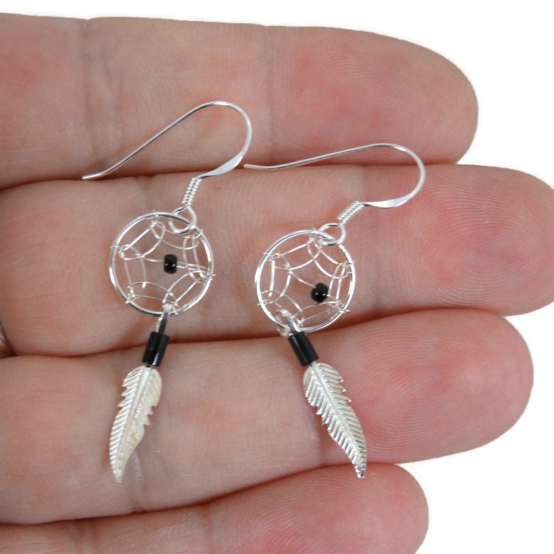 Dream Catcher Earrings in Sterling Silver