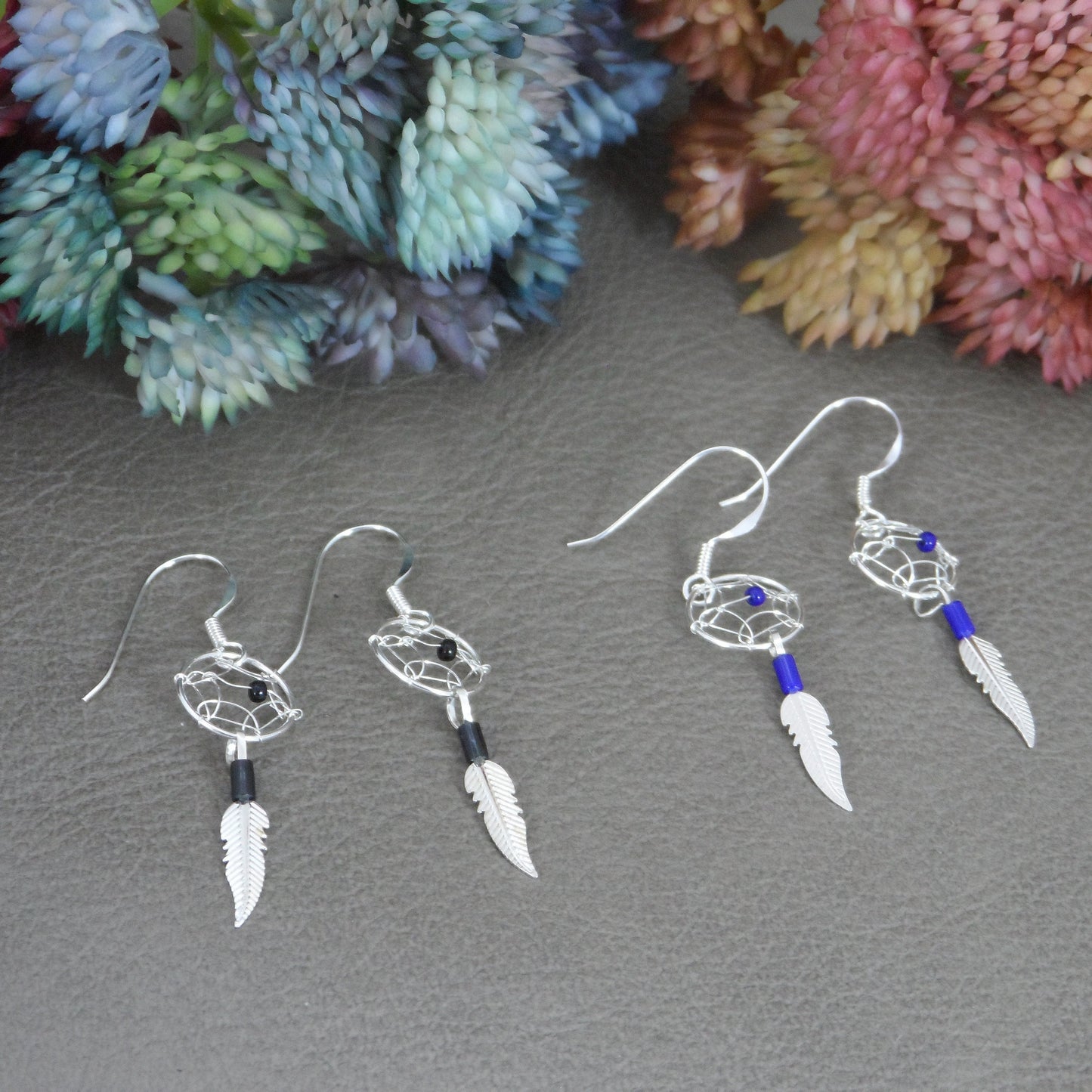 Dream Catcher Earrings in Sterling Silver