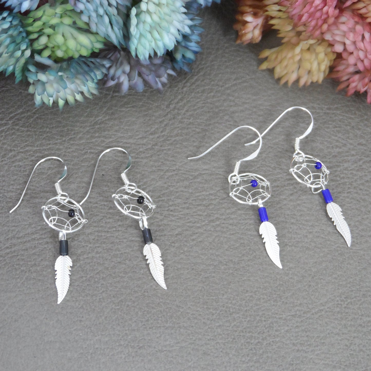 Dream Catcher Earrings in Sterling Silver