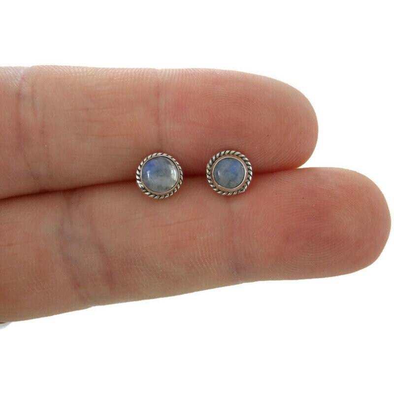 Moonstone Earrings in Sterling Silver