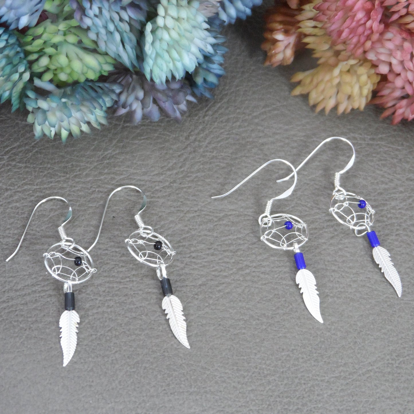 Dream Catcher Earrings in Sterling Silver