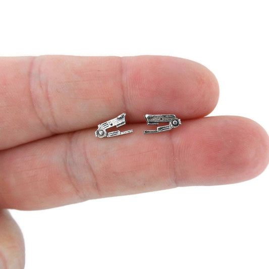 Tiny Stapler Earrings in Sterling Silver,Stapler Studs, Office Supply Jewelry, Teacher Jewelry,Office Jewelry, Stapler Jewelry,Tiny Earrings