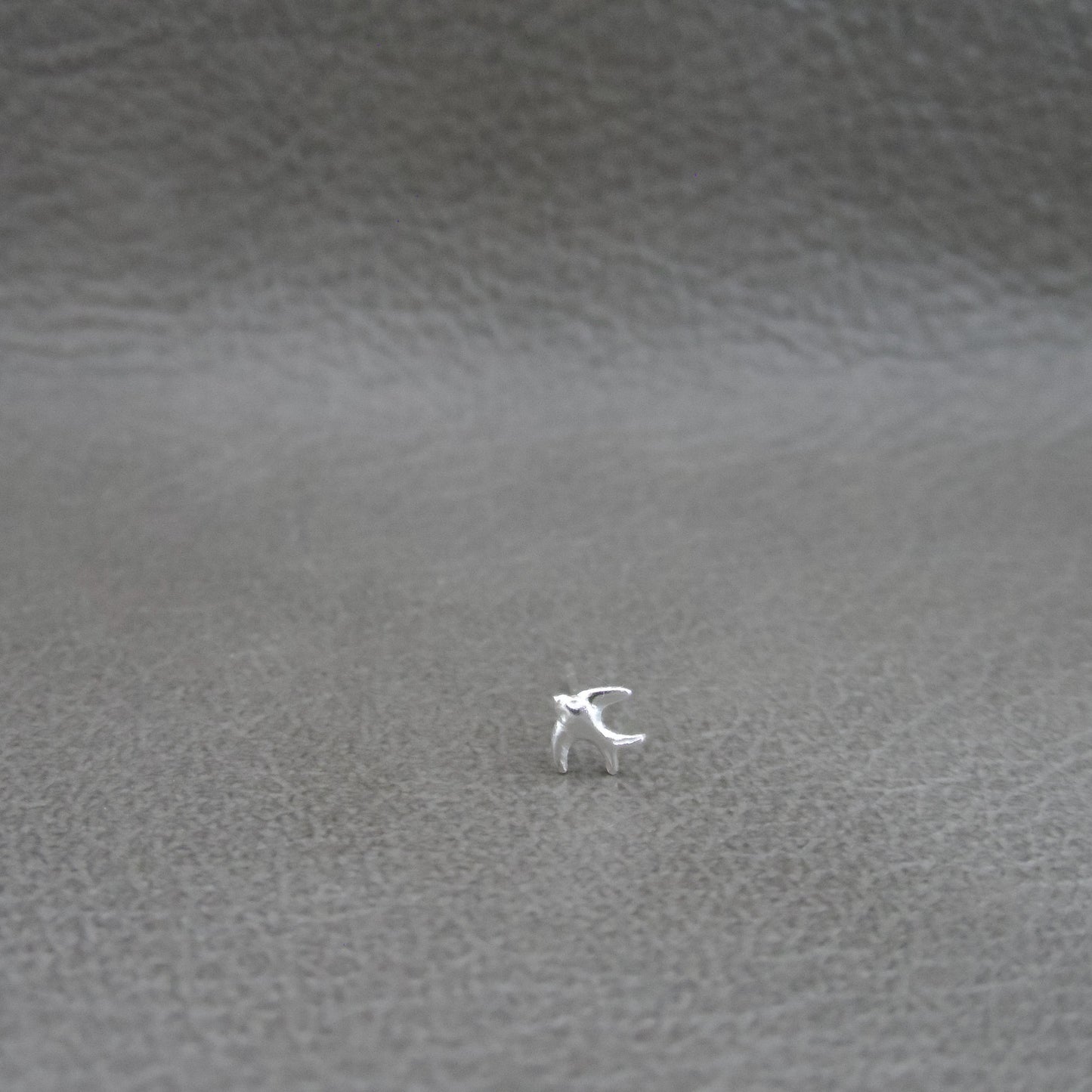 Tiny Bird Nose Stud in Sterling Silver, Swallow Nose Stud, Bird Nose Stud, Silver Nose Stud, Tiny Nose Stud, Body Piercing