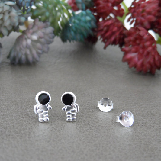 Astronaut Earrings in Sterling Silver