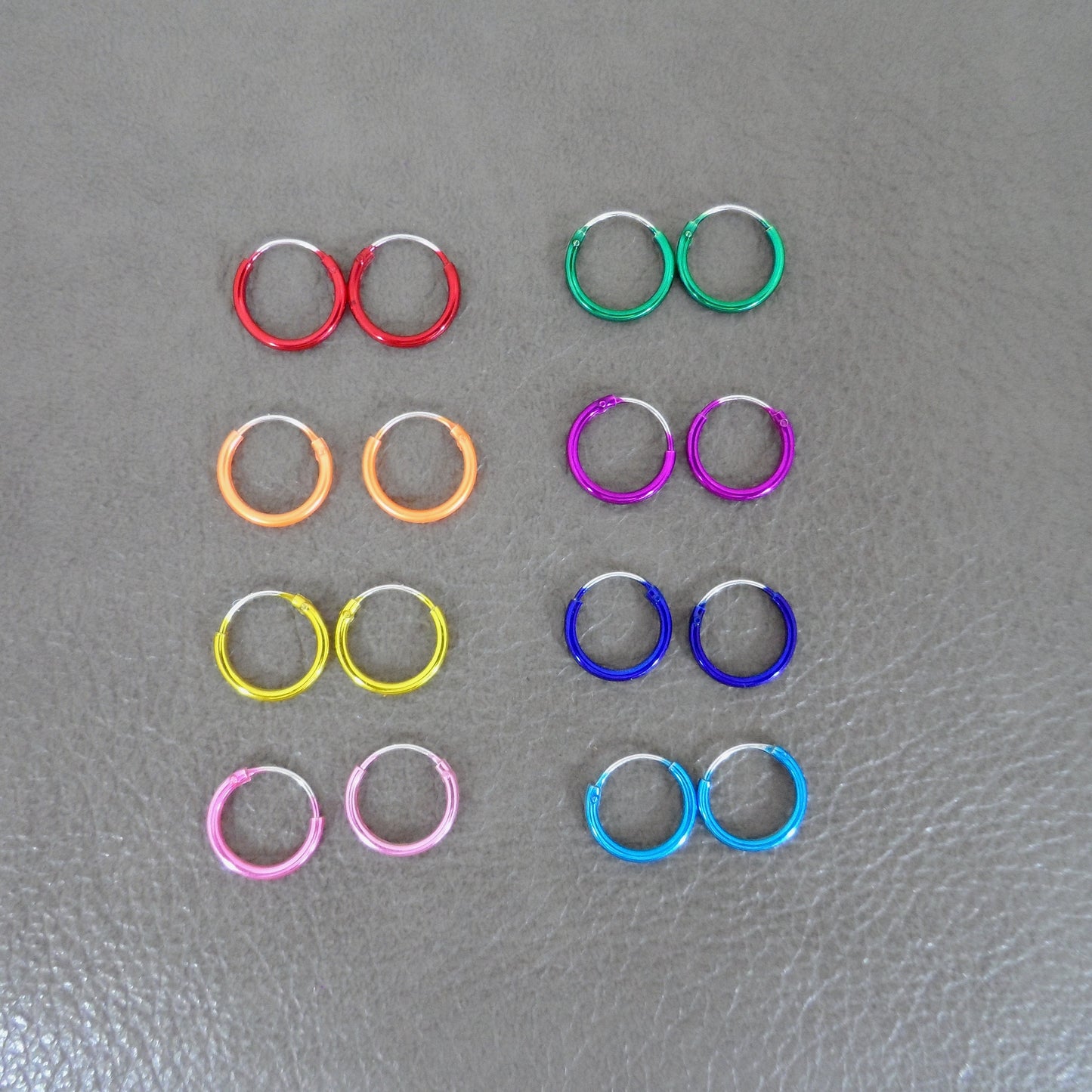 Enamel Hoop Earring-10mm