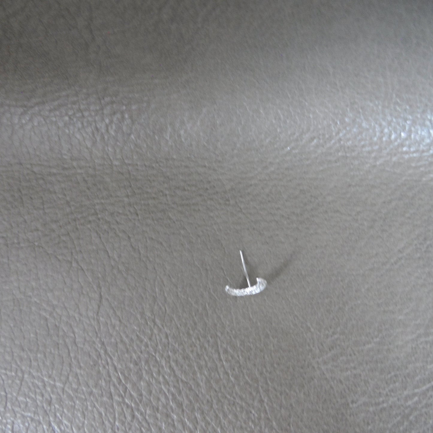 Crescent Moon Nose Stud in Sterling Silver