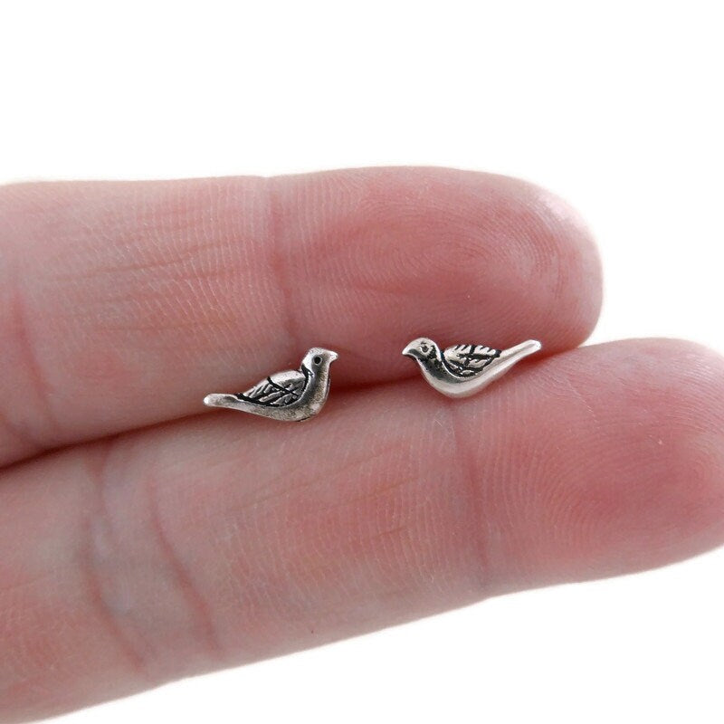 Dove Earrings in Sterling Silver