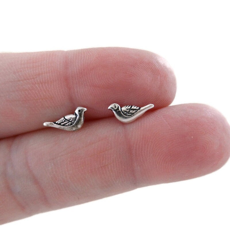 Dove Earrings in Sterling Silver