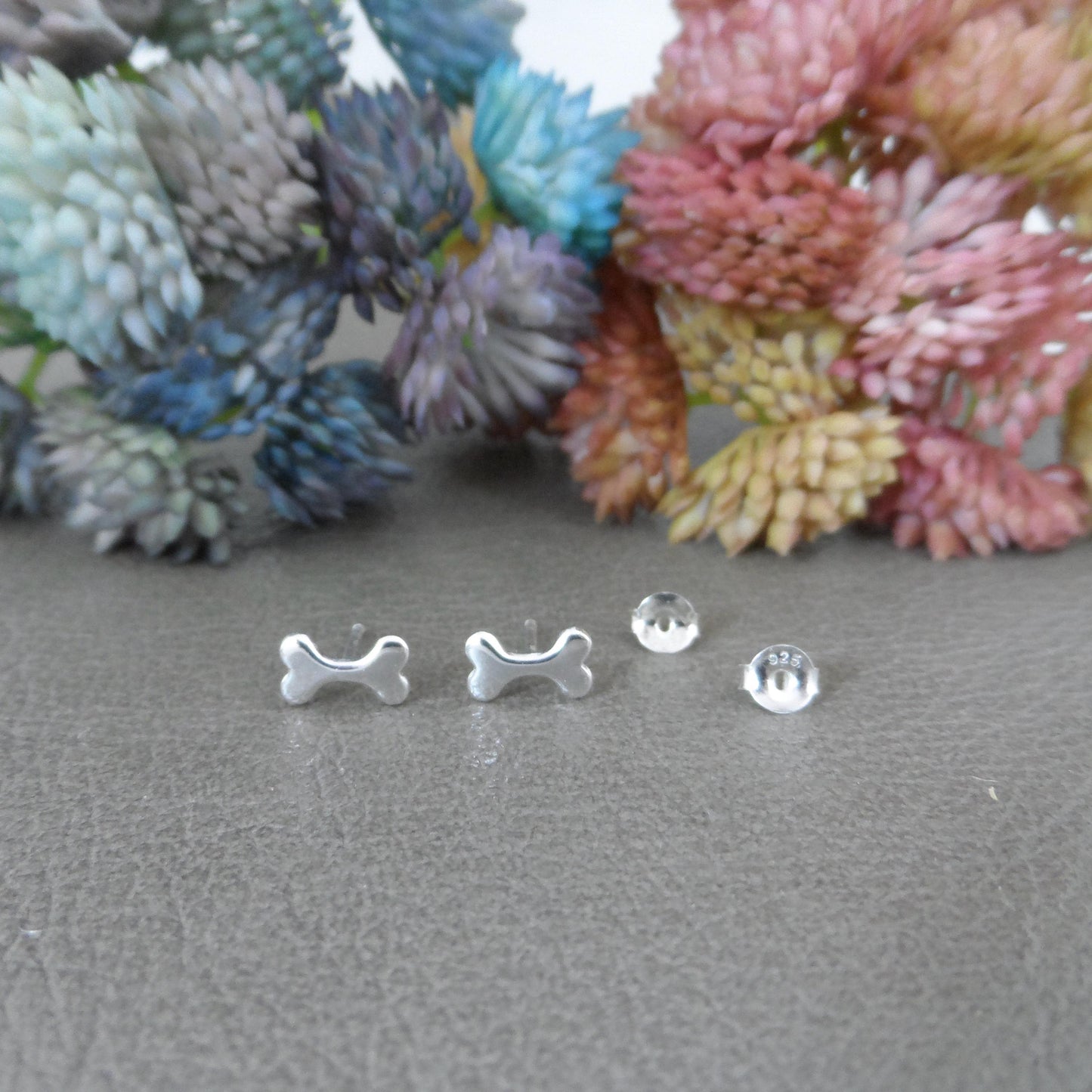 Tiny Bone Earrings in Sterling Silver, Bone Earrings,Bone Jewelry,Bone Studs, Tiny Studs,Halloween Earrings