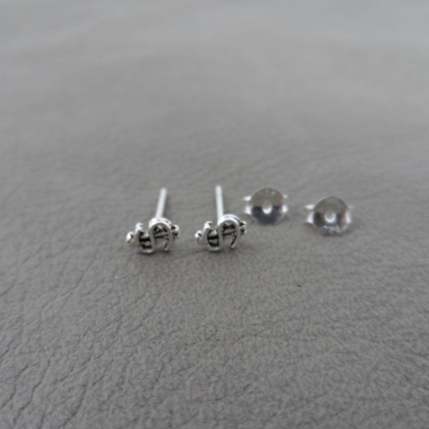 Dollar Sign Earrings in Sterling Silver