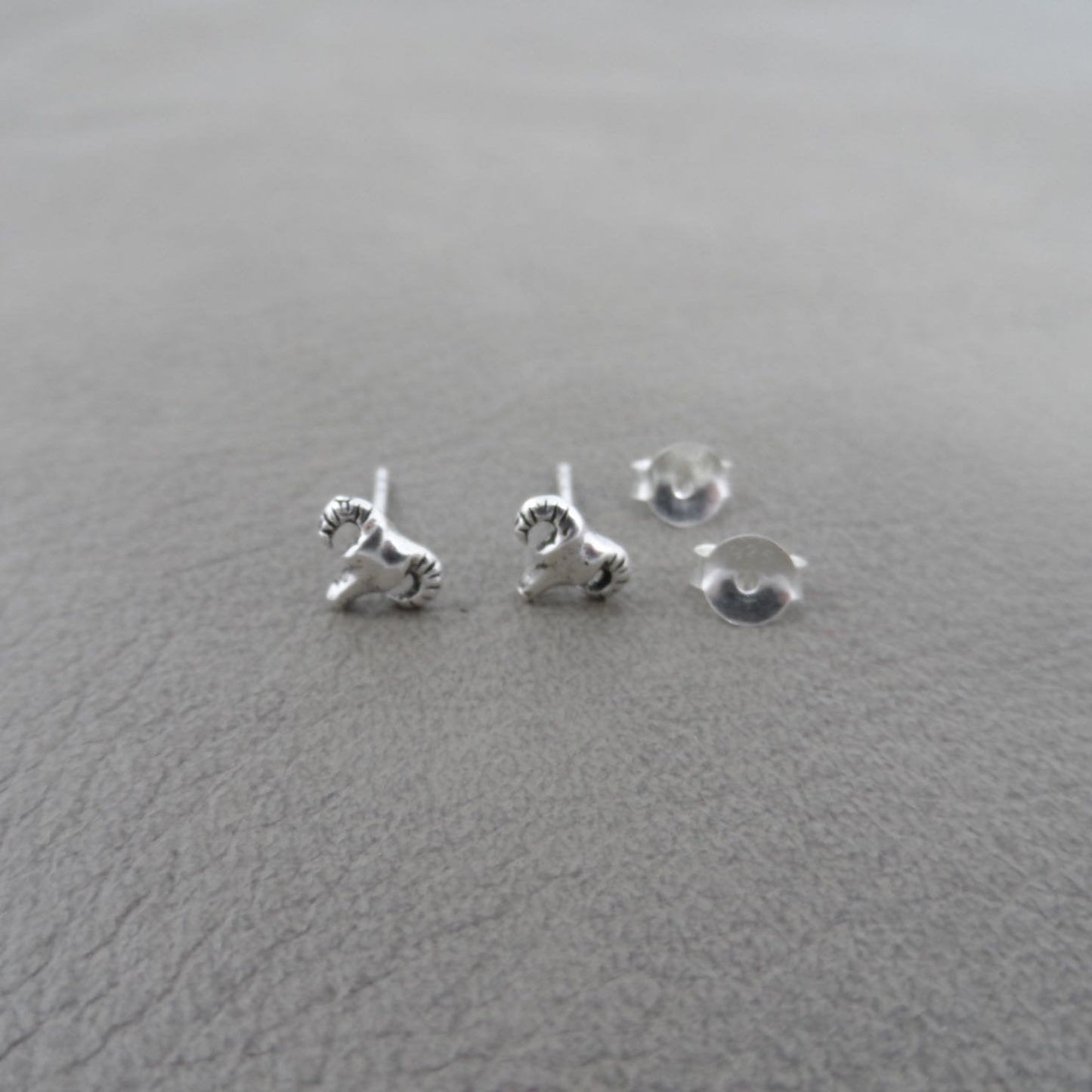 Ram Earrings in Sterling Silver