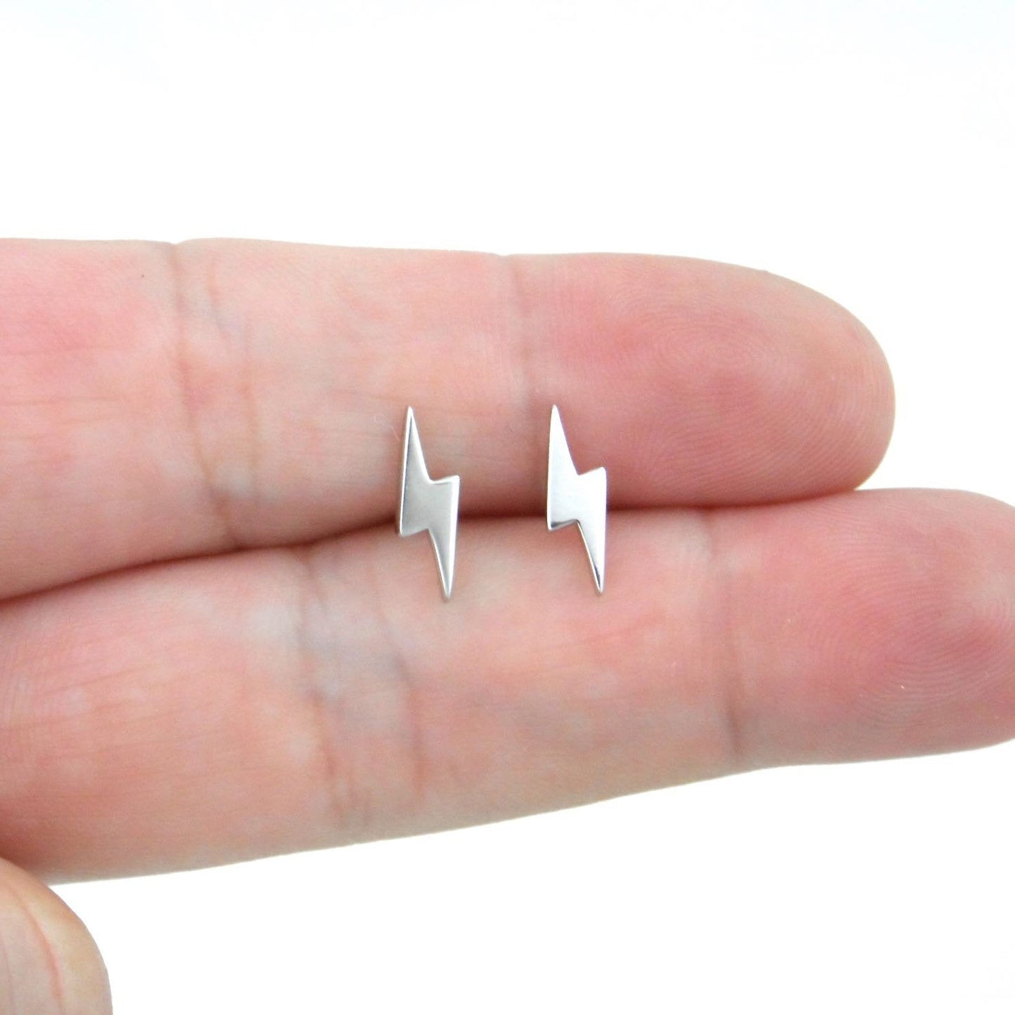 Lightning Bolt Earrings in Sterling Silver