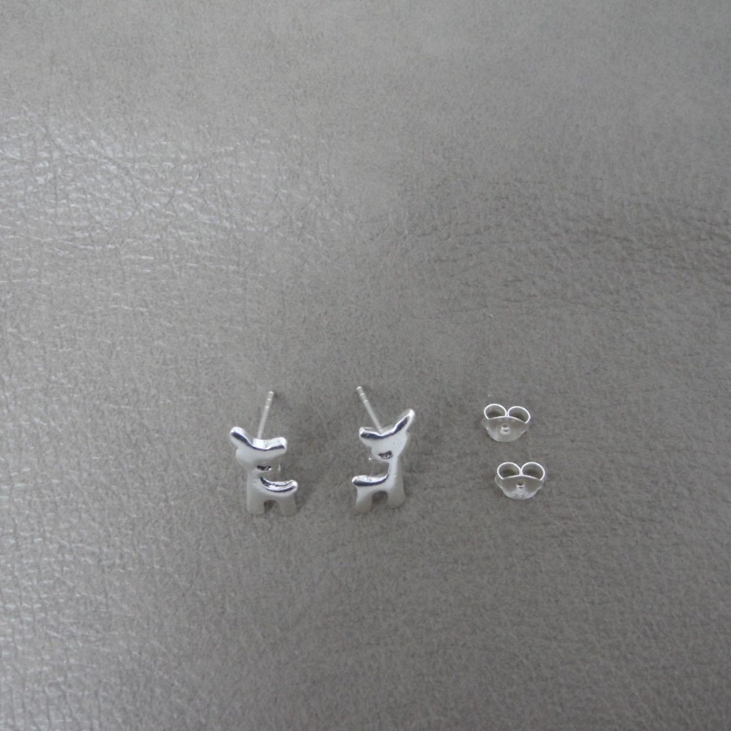 Deer Earrings in Sterling Silver