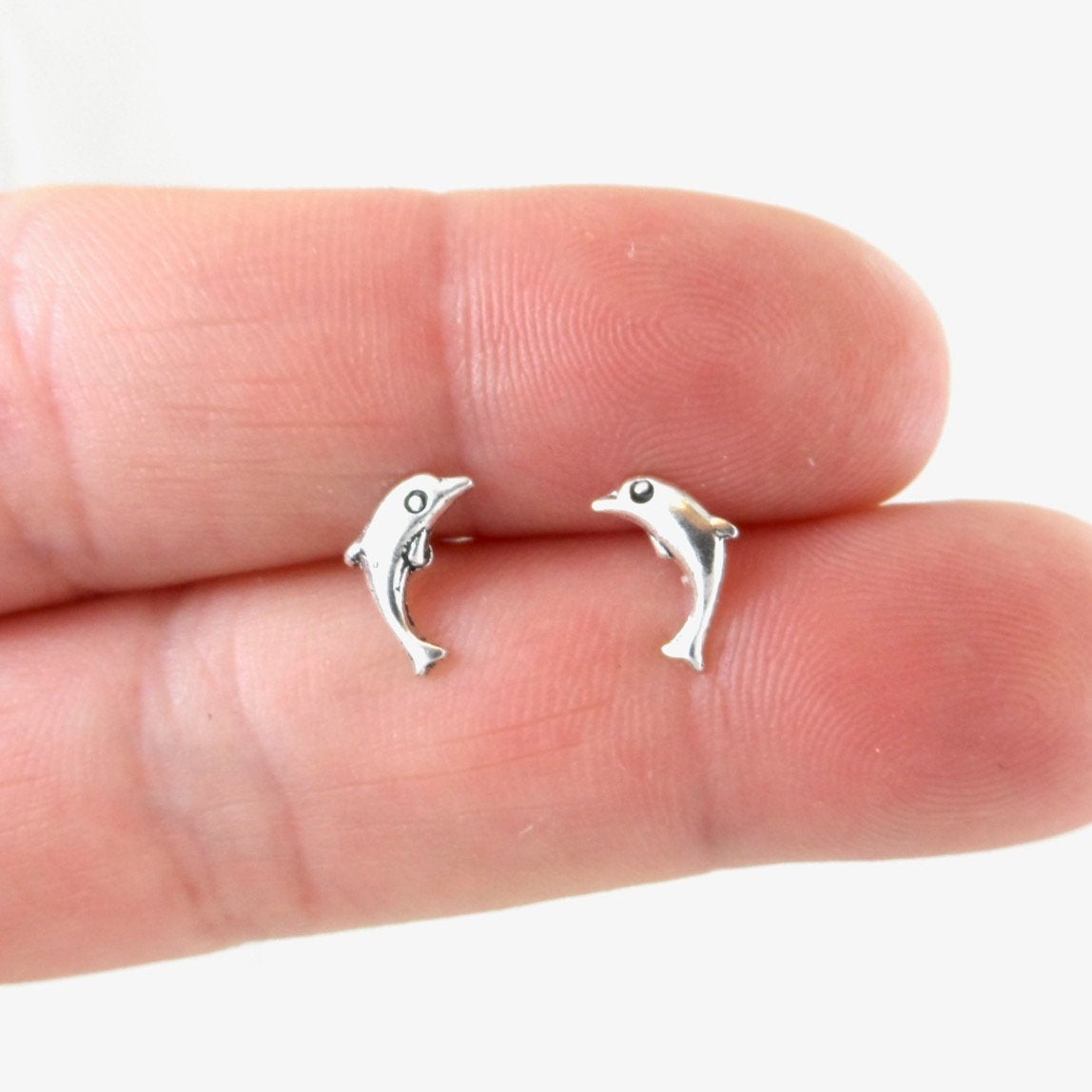 Dolphin Earrings in Sterling Silver