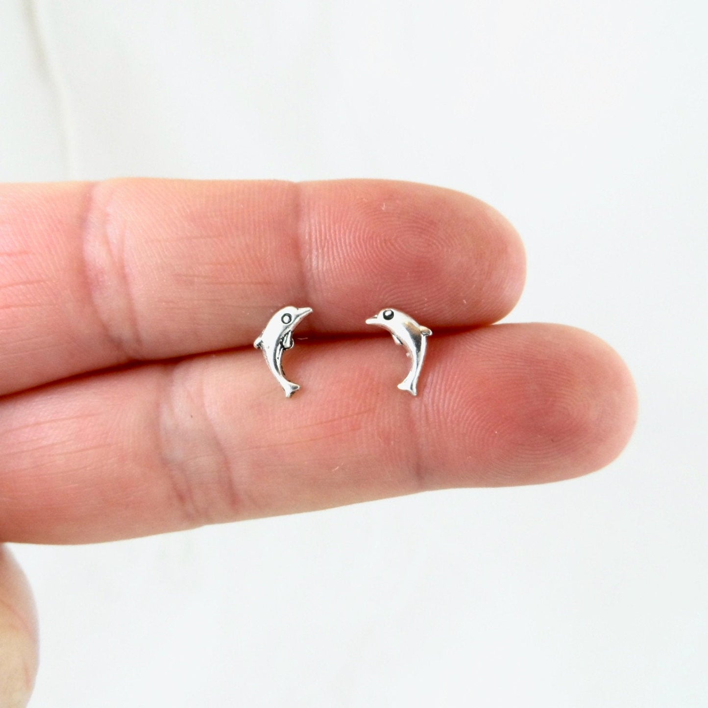 Dolphin Earrings in Sterling Silver