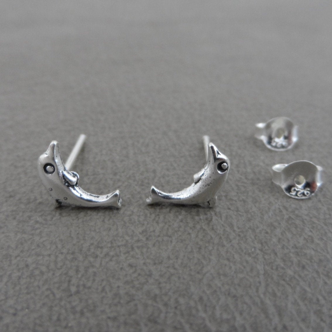 Dolphin Earrings in Sterling Silver