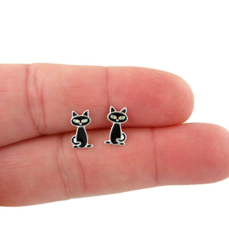 Black Cat Earrings