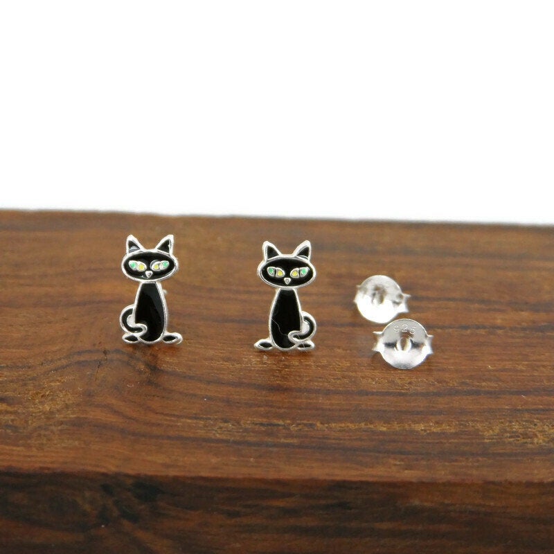 Black Cat Earrings