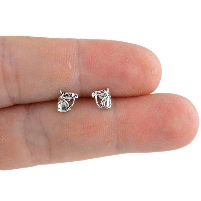 Horse Earrings in Sterling Silver-mini